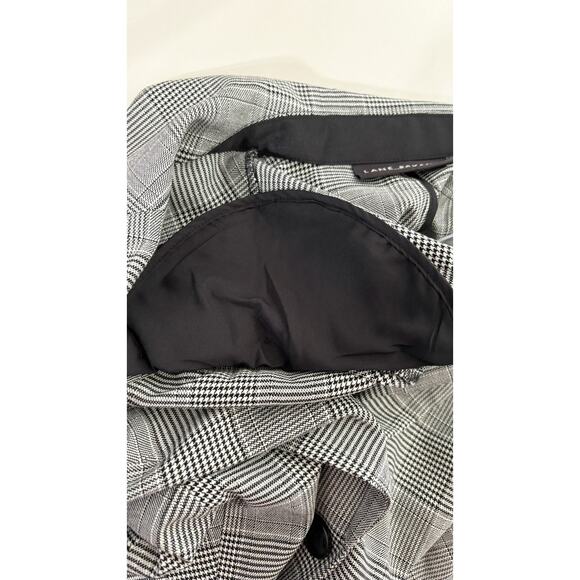 Lane Bryant Plaid Blazer Jacket Womens Plus Size 14 Black White New One Button - Picture 7 of 8